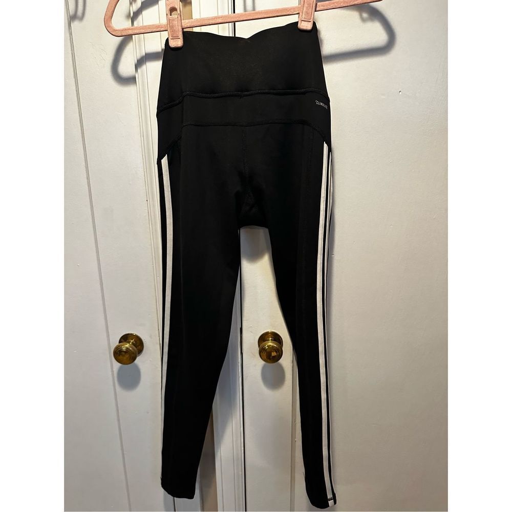 adidas Small Black High-Rise 3-Stripes 7/8 Sport Tights - Picture 6 of 8